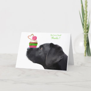Black Lab Danke Card - Hund danke