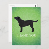 Black Lab Danke Karte (Vorne/Hinten)