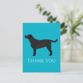 Black Lab Danke Kartendesign Postkarte (Stehend Vorderseite)