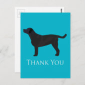 Black Lab Danke Kartendesign Postkarte (Vorne/Hinten)