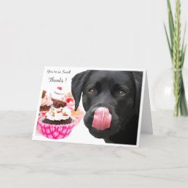 Black Lab Dankeschön Karte - Hund danke