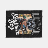 Black Lab Dog Local Southern Boy Camo Duck Hunting Fleecedecke (Vorderseite (Horizontal))