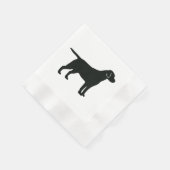 Black Lab Dog Napkins Serviette (Ecke)