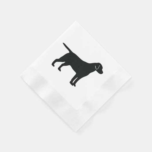 Black Lab Dog Napkins Serviette (Ecke)