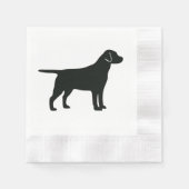 Black Lab Dog Napkins Serviette (Vorderseite)
