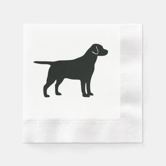 Black Lab Dog Napkins Serviette (Vorderseite)