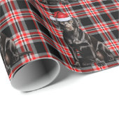 Black Lab Dog Rot und Schwarz Gemusterte Weihnacht Geschenkpapier (Rolleneckpunkt)