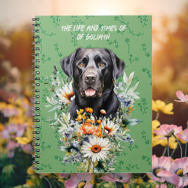 Black Lab Dogs Life and Times Custom Notebook Notizblock