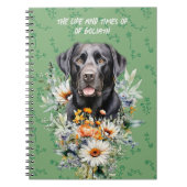 Black Lab Dogs Life and Times Custom Notebook Notizblock (Vorderseite)