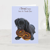 Black Lab Donut Card - Dog Donut Card - Vielen Dan Dankeskarte (Vorderseite)