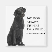 Black Lab / Ehefrau Magnet (Vorne)