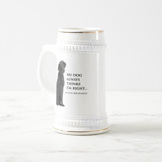 Black Lab / Ehefrau Stein Bierglas (Vorderseite Links)