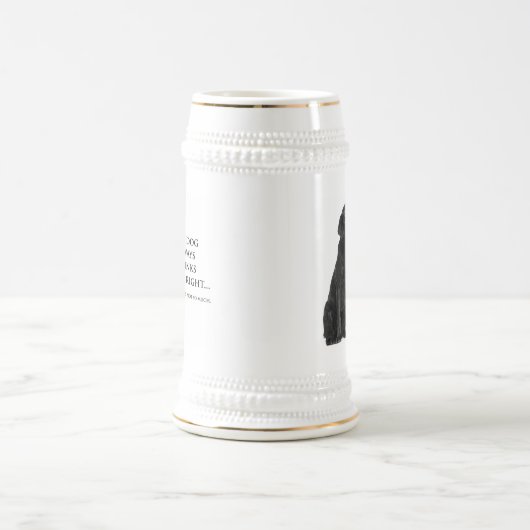 Black Lab / Ehefrau Stein Bierglas (Mittel)