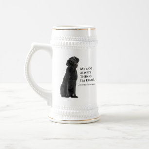 Black Lab / Ehefrau Stein Bierglas