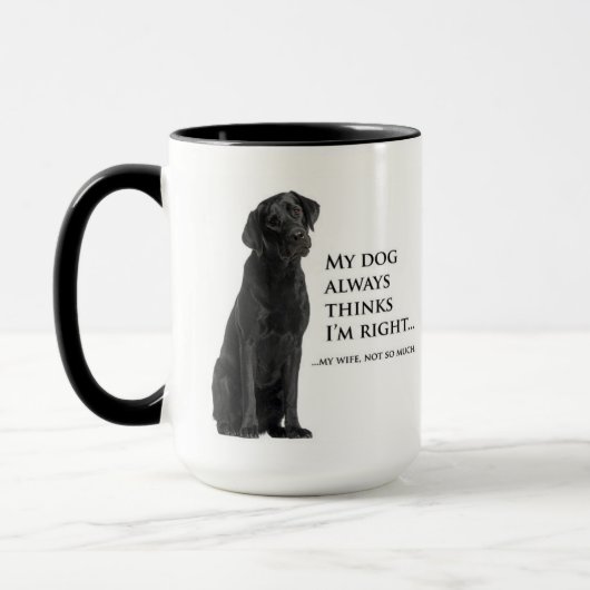 Black Lab / Ehefrau Tasse (Links)