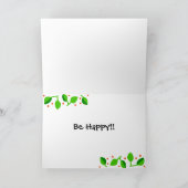 Black Lab Friendly Cartoon Black Labrador Karte (Innenseite)