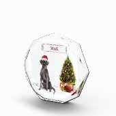 Black Lab Funny Christmas Dog and Tree Fotoblock (Rechts)