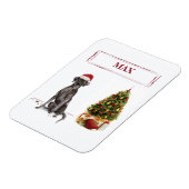 Black Lab Funny Christmas Dog and Tree Magnet (Linke Seite)