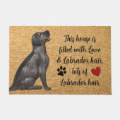 Black Lab Funny Hund Rustic Coir Willkommen Labrad Fußmatte (Vorderseite)