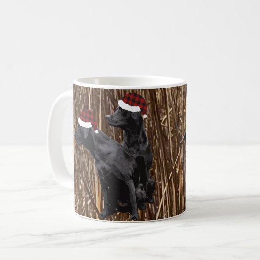 Black Lab Geschenke, Labrador Retriever Weihnachte Kaffeetasse (Vorderseite Links)