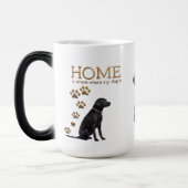 Black Lab Gold Paw Tasse - Morphing 15oz (Links)