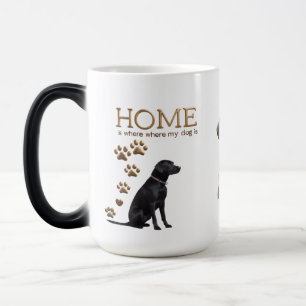 Black Lab Gold Paw Tasse - Morphing 15oz