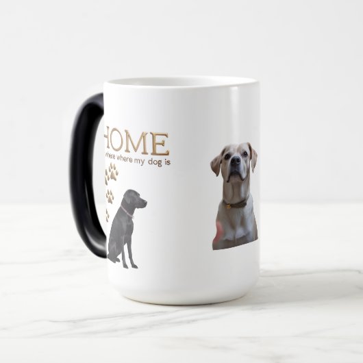 Black Lab Gold Paw Tasse - Morphing 15oz (Vorderseite Links)