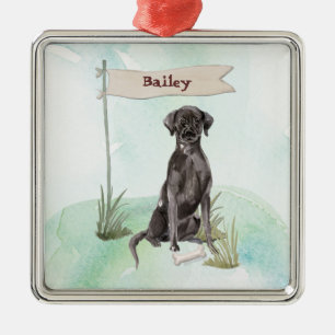 Black Lab Herzlichen Glückwunsch zum neuen Hund Ornament Aus Metall