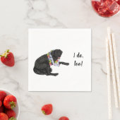 Black Lab Hund Custom Cocktail Napkin Serviette (Beispiel)