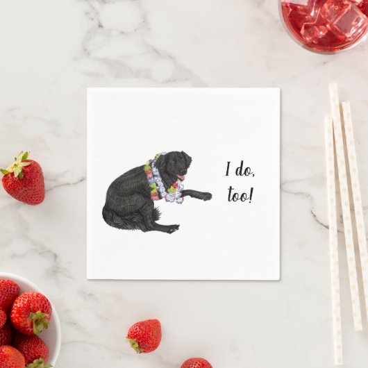 Black Lab Hund Custom Cocktail Napkin Serviette (Beispiel)
