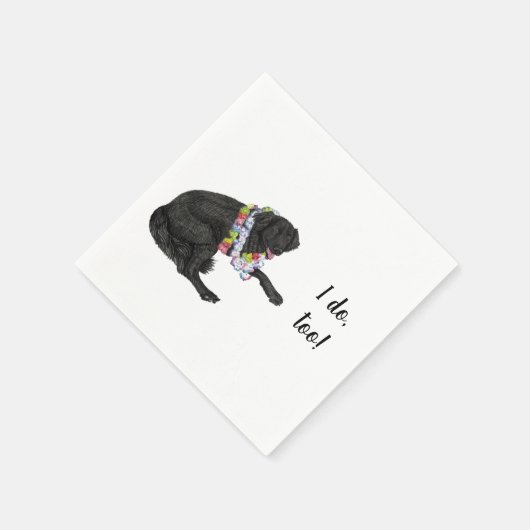 Black Lab Hund Custom Cocktail Napkin Serviette (Ecke)