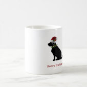 Black Lab Hund Frohe Weihnachten Weihnachtsmannmüt Kaffeetasse (Mittel)