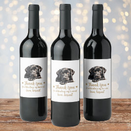 Black Lab Hund I do to Wedding Wine Label Weinetikett