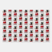 Black Lab Hund in Holiday Gift Bag Geschenkpapier Set (Vorderseite 2)