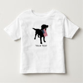 Black Lab Hund mit der US-Flagge, 4. Juli Kleinkind T-shirt (Vorderseite)
