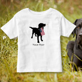Black Lab Hund mit der US-Flagge, 4. Juli Kleinkind T-shirt