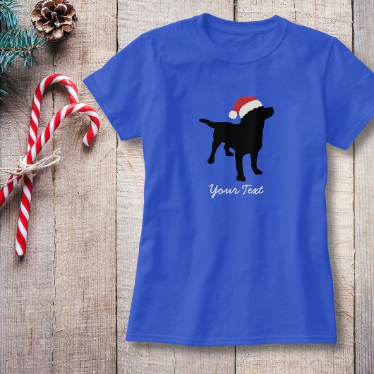 Black Lab Hund mit Weihnachtshut aus dem Weihnacht T-Shirt