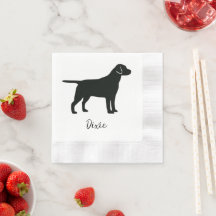 Black Lab Hund Name Napkins hinzufügen