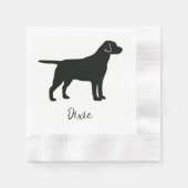 Black Lab Hund Name Napkins hinzufügen Serviette (Vorderseite)