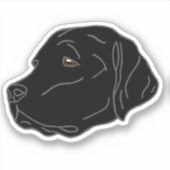 Black Lab Hund Notebook-Telefon-Aufkleber Aufkleber (Vorderseite)