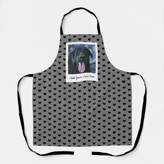 Black Lab Hund Personalisiertes Foto und Text für Schürze (Vorderseite)