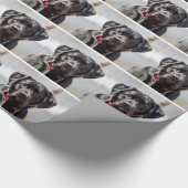 Black Lab Hund Pet Black Labrador Retriever Geschenkpapier (Ecke)