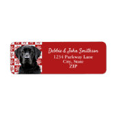 Black Lab Hund Rücksendeadresse Weihnachten (Vorne)