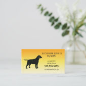 Black Lab Hund Walker Gelb Visitenkarte (Stehend Vorderseite)