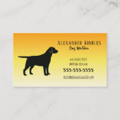 Black Lab Hund Walker Gelb Visitenkarte (Vorderseite)