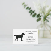 Black Lab Hund Walker Visitenkarte (Stehend Vorderseite)