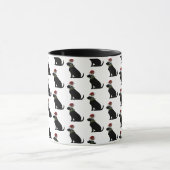 Black Lab Hund Weihnachten Weihnachtsmannmütze Hei Tasse (Zentrum)