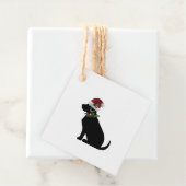 Black Lab Hund Weihnachten Weihnachtsmannmütze Hol Geschenkanhänger (Beispiel)