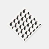 Black Lab Hund Weihnachten Weihnachtsmannmütze Hol Serviette (Ecke)