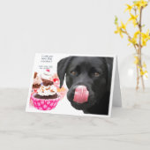 Black Lab I Liebe You Card - Hund I Liebe You Karte (Gelbe Blume)